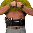 BRAVOBELT Belly Band Holster - by BRAVOBELT Athletic Performance Holster for Running, Jogging, Hiking - G17-43 S&W M&P 40 Shield | for Men & Women (XL - 45" - 55" Belly)