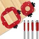 Router Templates and Jigs for Woodworking,Guides and Edge Guide for Precision Routing,Router Tool,Corner Radius Templates for Routers R10/R15/R20/R25/R30/R35/R40/R50 (Radius Jig Set 6)