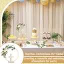 24 Pcs Baptism Centerpiece Decoration for Tables First Communion 12 Standing Wood Crosses for Craft 12 Metal Floral Hoop Centerpiece with Stand for Party Wedding Home Decor