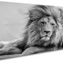 YYYYHPP YP0975 Brown Lion Wall Art in Black and White Canvas Wall Art Framed Animal Canvas Prints Painting Pictures Ready to Hang for Living Room Bedroom Kitchen Home and Office Wall Decor