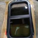 Cargo Trailer Windows,RV Windows for Camper Cargo Trailer Van Truck SUV,12" W x 22" H Vertical Sliding Window Replacement with Trim Ring,Fit 15/16" or 1-3/8" Thick Wall,Allow Error 1/16”,DOT Approved