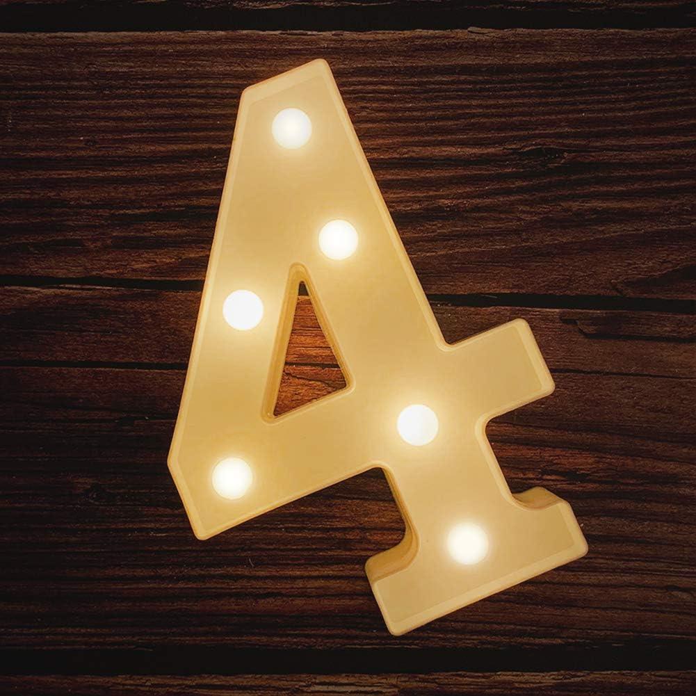 MUMUXI Marquee Light Up Letters | Large Light Up Numbers | Battery Powered and Bright with Every Letter of The Alphabet | for Wedding, Birthday, Party, Celebration, Christmas or Home Decoration (4)
