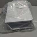 OPNICE White Dual Monitor Stand Riser, Metal Desk Organizers and Accessories with Drawer and 2 Pen Holders, Computer Monitor Stand for Desk