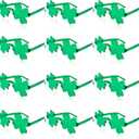 WILDREEDS 6/12 Pairs St. Patricks Day Sunglasses, Shamrock Sunglasses for St. Patrick's Party Favor & Accessory Supply (Green)