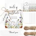 Chuangdi 50 Sets Wildflower Seed Packets Bulk Seeds of Gratitude Party Favors Self Adhesive Paper Empty Envelope with Thank You Tags Thank You Gifts Wrapping Supplies for Guests (No Seed)