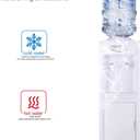 Water Cooler Dispenser 5 Gallon, Top Loading Water Dispenser Hot and Cold Water Dispenser with Storage Cabinet Child Safety Lock for Home Office, White