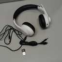 AOC Wireless Headset with Mic for Work with Noise Cancelling Mic for Clear Calls, 30H Playtime PC Bluetooth Headphones and Multipoint Connect to Laptop Computer and Mobile, Wired or USB Dongle- White