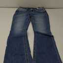 Miss Me Women's Metallic Border Faux Flap Pocket Mid-Rise Bootcut Jeans 30x32 Medium Blue