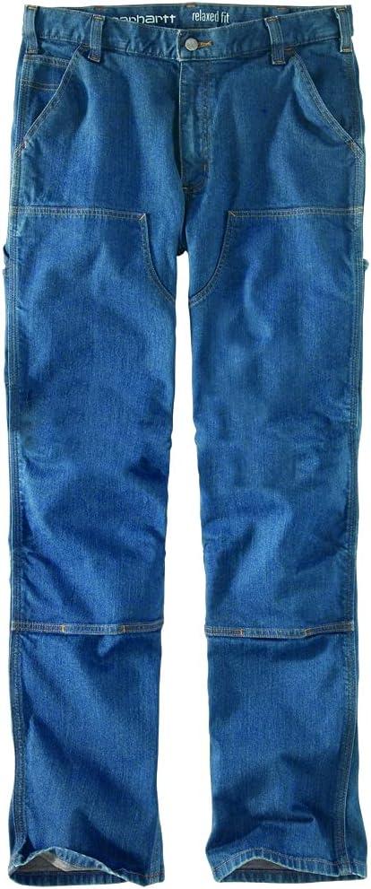 Carhartt Men's Relaxed Straight Rugged Flex Double-Front Denim Dungaree (36W x 30L, Tahoe)