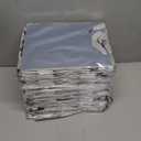 Yeaqee 50 Pack Metallic Gift Bags with Handle and Tissue Paper Gold Foil Thank You Bag for Graduation Wedding Groomsmen Bridal Baby Shower Gifts Holiday Party Favors 9x7x3.15'' (Dusty Blue,Silver)