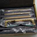 Amerdeco 10 Pack Champagne Bronze Cabinet Pulls 5 Inch(128MM) Hole Centers Kitchen Cabinet Handles Hardware Kitchen Handles for Cabinets Cupboard Handles Drawer Pulls ZH0041