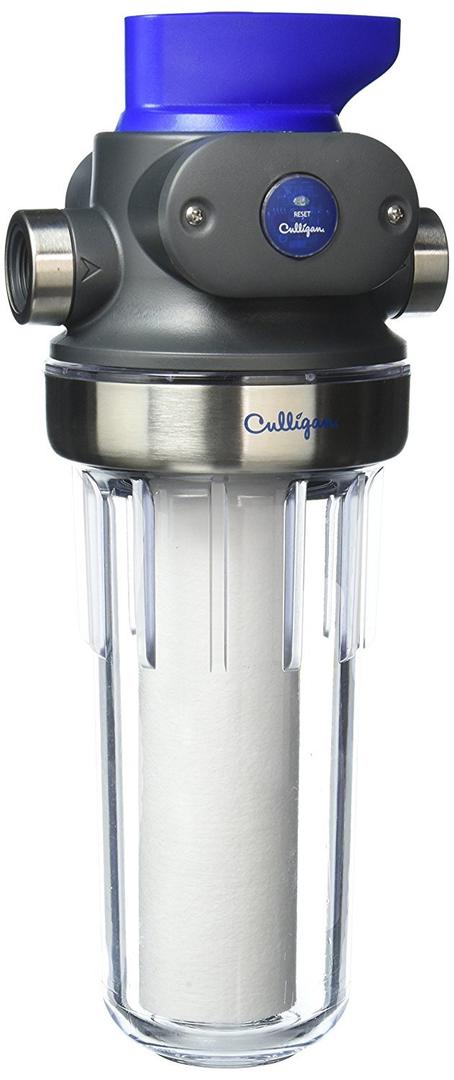 Culligan WH-S200-C Whole House Water Filter Housing 3/4" Inlet/Outlet, Standard Duty, Sediment Filtration System, Clear Housing, Pressure Relief Valve, NSF Certified