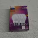 Philips LED 60W A19 4-Pack Ultra Definition Soft White LED Light Bulbs (2700K) 800 Lumen (8W = 60W) Dimmable Clear Flicker-Free Light Bulbs