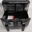 CHEFMAN 6 Quart Dual Basket Air Fryer Oven with Easy View Windows, Sync Finish, Hi-Fry, Auto Shutoff, 2 Independent 3Qt Nonstick Dishwasher Safe Frying Baskets, Digital Double Air Fryer - Black