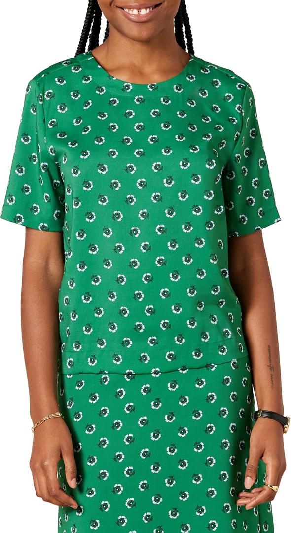 Amazon Essentials Women's Regular-Fit Georgette Short Sleeve Top (XXXL)