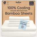 Bambaw Queen Sheet Set 6pcs – 100% Viscose Derived from Bamboo Sheets Queen Size Deep Pocket, Fits Up to 16'' with Elastic Corner Straps, Breathable & Cooling Sheets, Bedding for Night Sweats (Ivory)