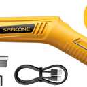 SEEKONE Cordless Mini Heat Gun with 4-Temp Settings (Up to 842F/450C) and Memory Function, 3.6V Lithium Hot Air Gun, USB Charge with Reflector Nozzle for Crafting, Resin Heating and Shrink Wrapping