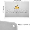 24" x 36" Magnetic Board, Silver Magnet Bulletin Board to Display Magnetic Letters, Metal Board for Wall, Refrigerator Photo