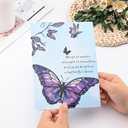 5 x Butterfly Acrylic Suncatcher Card for Window Decor, Acrylic Suncatcher Window Hanging Decor with Greeting Card, for Her Him