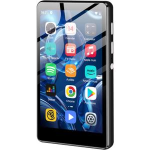 80GB MP3 Player with Bluetooth and WiFi, SWOFY Music Player with Spotify,Pandora,Amazon Music, M503Pro 4.0-inch Touch Screen Android MP4 MP3 Player for Kids with Libby,Audible,Spotify Kids,FM Radio (Black)