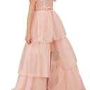 GRACE KARIN Girls Sequin Dress Formal Pageant Sparkle Party Ruffle Prom Maxi Dress Size 5-14Y (8-10 Years, Light Pink)
