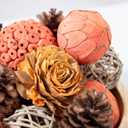 Natural Tones Vase & Bowl Fillers Decorative Balls | Home Decor (Autumn Orange)