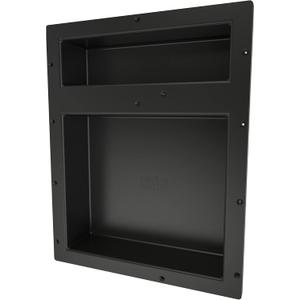 Tile Redi USA RN1620DU Niche Double Recessed Shower Shelf, Two Shelves, 20" H X 16" W, Black