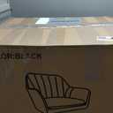 Vanity Chair with Wheels, Comfy Home Office Desk Chairs Adjustable Modern Velvet Makeup Vanity Chairs for Bedroom Living Room-Black