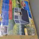 Trixie Natura Barn Style Dog House  Outdoor Wooden Shelter for Small to Medium-Sized Dogs - Weatherproof Sealer, Peaked Roof, and Adjustable Legs  41 x 27.75 x 36 in