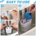 Sliner 3 Pcs Toilet Tank Cleaning Tablet Holder 3.5'' x 2.8'' x 1.4'' Hanging Toilet Tank Bleach Tablet Bracket Cleaner Carrier Prevents Flapper Jams & Residue, Extends Life of Cleaner Tablets