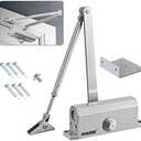 Marie Automatic Door Closer，Adjustable Closing Speed Door Closer for 55-100 lbs Residential and Commercial Light Doors，with Installation Video EN1154 Certification