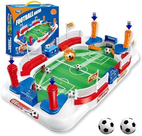 Foosball Table Soccer Game for Kids: Mini Interactive Soccer Board Game - 3 4 5 6 7 8 Year Old Kids Sports Toy for Home Family Party -Gifts for Boys Grandkids Birthday Christmas