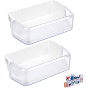 [2 PACK] UPGRADED DA97-06419C Refrigerator Door Bin Shelf Right Compatible with Samsung Refrigerator Door Shelf Parts DA63-04314 DA63-04316 AP4567198 RFG293HARS RFG297HDRS RFG298HDRS Door Shelf (2 PACK DA97-06419C Refrigerator Door Bin)