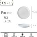 16 Piece Ceramic Appetizer Plates, 5.6 Inch Small Dessert Plates Set, White Round Plates for Bread, Butter, Snack, Lightweight Dinnerware Saucer Sets - Ivory, Oven, Microwave & Dishwasher Safe