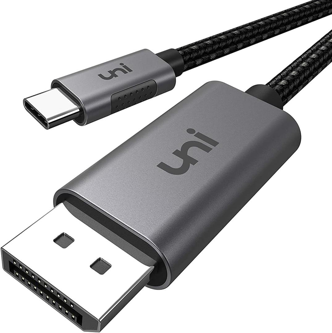 uni USB C to DisplayPort Cable for Home Office (4K@60Hz, 2K@165Hz), Sturdy Aluminum USB Type-C to DisplayPort Cable [Thunderbolt 3/4 Compatible] for MacBook Pro/Air, iPhone 15 Pro/Max, XPS, Surface (6FT)