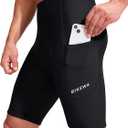 Bikewa Men's Bike Shorts 3D Padded Cycling Road Biking Mountain Riding Biker Bicycle UPF 50+ Cycle Shorts Zipper Pockets, Black, Medium