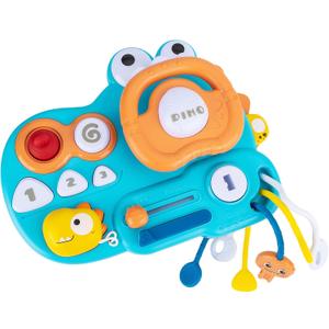 Stroller Steering Wheel Toy, Shopping Cart Steering Wheel, Pretend Driving Role-Play, Learning Turn and Drive, with Velcro Strap, Detachable, Funny Attachement for Stroller, Car and Shopping Carts