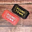 2PC Pound Town Ticket Poundtown Raffle Tickets Roll Sign Romantic Relationship Wedding Anniversary Dates Valentines Day Funny Gifts for Him Her Men Boyfriend Girlfriend Husband Wife Fiance Partner
