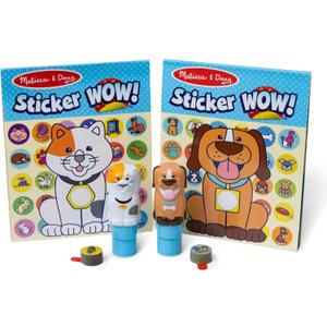Melissa & Doug Sticker Wow Pets (Dog and Cat) Value Pack Arts and Crafts Collectibles - 2 Activity Pads, 2 Sticker Stampers, 2 Bonus Stacks - FSC-Certified