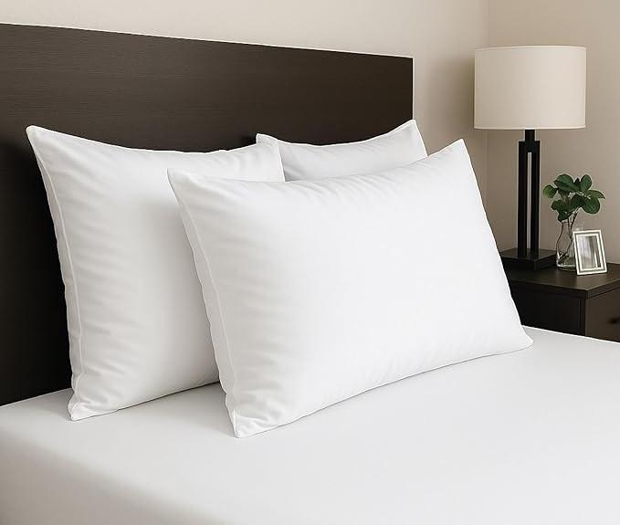 Standard Pillow Protectors (Set of 4)  Hypoallergenic Pillow Cover Waterproof Dust Allergen Proof Zippered Encasement