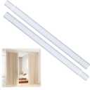Extension Rods for Room Divider Curtain Rod,1'' Stainless Steel Rod, Floor to Ceiling Room Divider Extender, White 14 inch