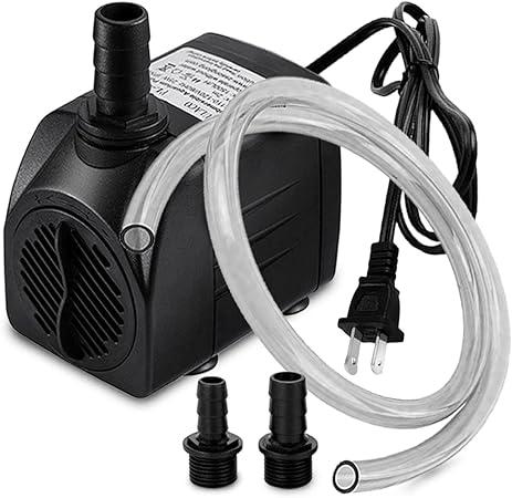 PULACO 400GPH Submersible Pump with 5 ft Tubing, (1500L/H 25W) durable fountain water pump for Pond Fountain, Aquariums Fish Tank, Statuary, Hydroponics