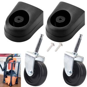 2 Pcs 551016110 Vacuum Caster & 551007106 Caster & Foot Compatible with Craftsman 2517608, 12512009, 12512008 Vacuum Wet/Dry Vac Casters Models, Inclusion Screw