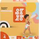 Hello Bello Premium Diapers Size 4, Honeysuckle Designs, 58ct Club Box, Hypoallergenic and Extra Absorbent