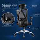 Duramont Ergonomic Office Chair with Rollerblade Wheels, Lumbar Support| High Back Chair with Breathable Mesh | Thick Seat Cushion, 26D x 23.6W x 42H in