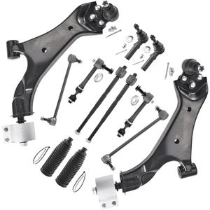 ASTARPRO - 2.4L Front End Kit for 2010-2017 GMC Terrain Chevy Equinox, Lower Control Arms w/Ball Joint Tie Rods Boots Front and Rear Sway Bars 2011 2012 2013 2014 2015 2016 Replacement - 12pc