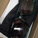 Retro Aviator Sunglasses for Women Men - 70s Trendy Square Vintage Shade Sun Glasses UV Protection (01 Transparent Green/Gradient Orange)