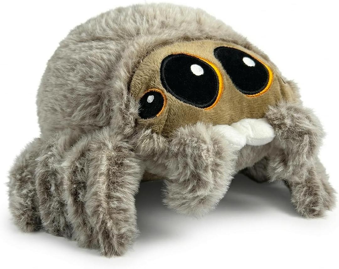 Spider Plush Toy, 7.87in Cute Jumping Spider Stuffed Animal, Soft Cartoon Plush for Kids, Desk Decor & Gift