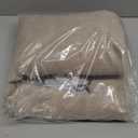 Pinch Pleated Linen 102 Inch Curtains 60 Inch Width for Living Room Divider Light Filtering Semi Sheer Burlywood Taupe Extra Wide Patio Curtains for Sliding Door Floor Ceiling Picture Window 60x102