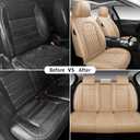 NAPPA Faux Leather Car Seat Cover Full Set, 5Seats,Beige
